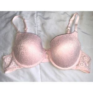 38B Gorgeous Lace and Satin Pink Bra